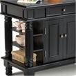 Homestyles Americana Wood Kitchen Island in Black