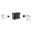 Homestyles Americana Wood Kitchen Island in Black