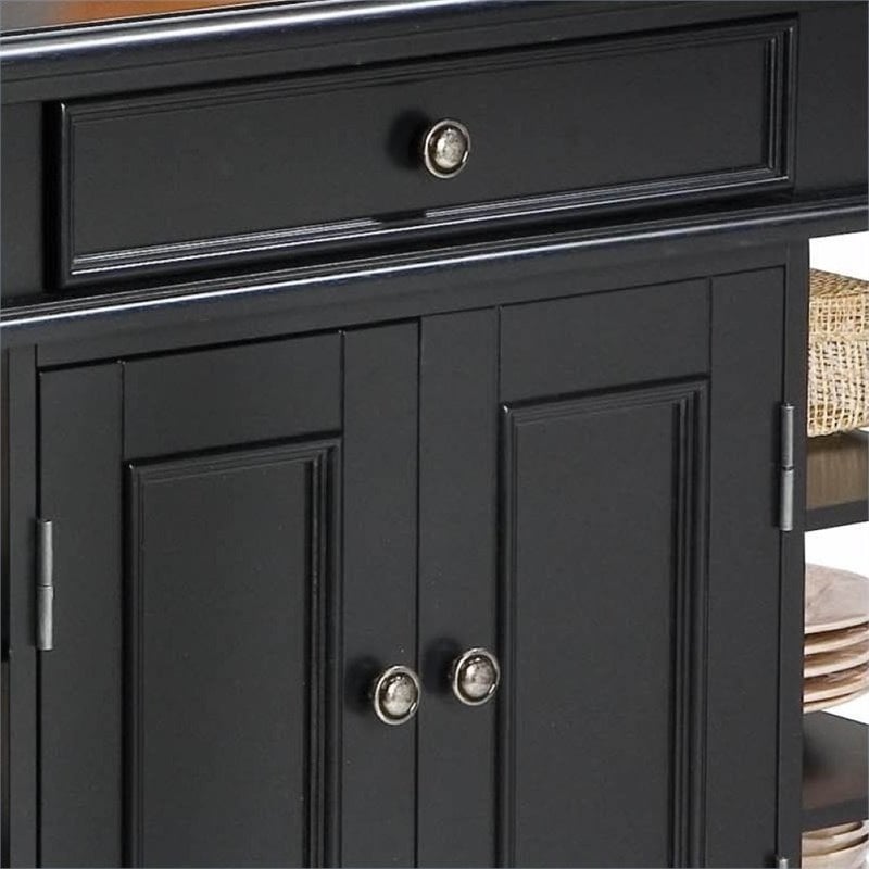 Homestyles Americana Wood Kitchen Island in Black Cymax Business