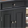 Homestyles Americana Wood Kitchen Island in Black