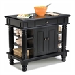 Homestyles Americana Wood Kitchen Island in Black