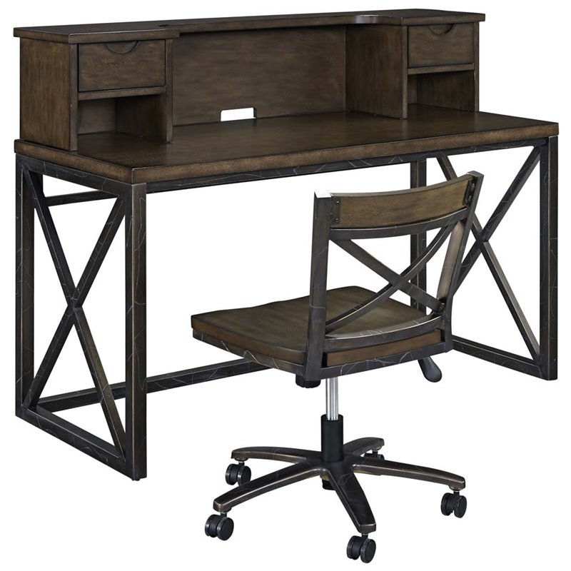 Home Fare Graphite Youth Desk With Hutch And Chair For Sale Online