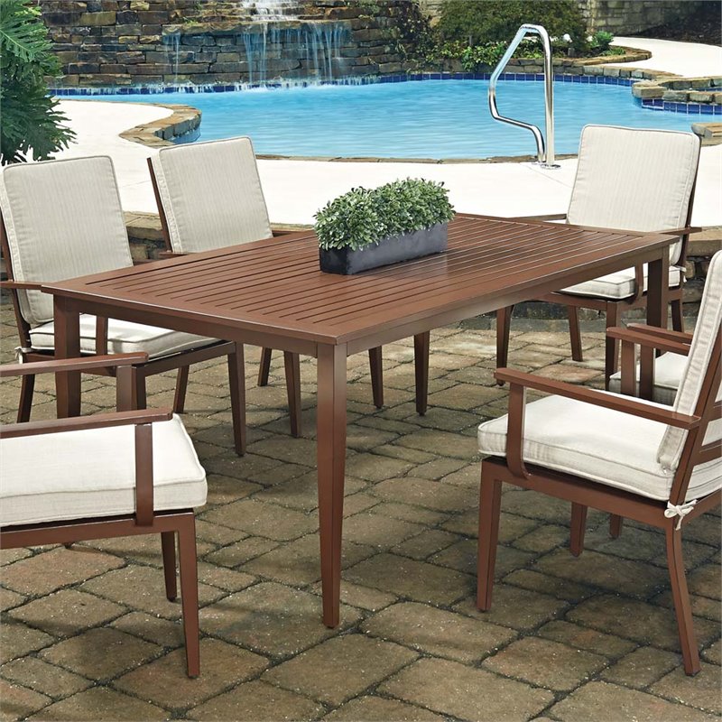 Home Styles Key West 71 X 40 Patio Dining Table In Chocolate Key West 71 X 40 Patio Dining Table