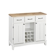 Homestyles Buffet of Buffets Wood Buffet in Off White