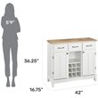 Homestyles Buffet of Buffets Wood Buffet in Off White