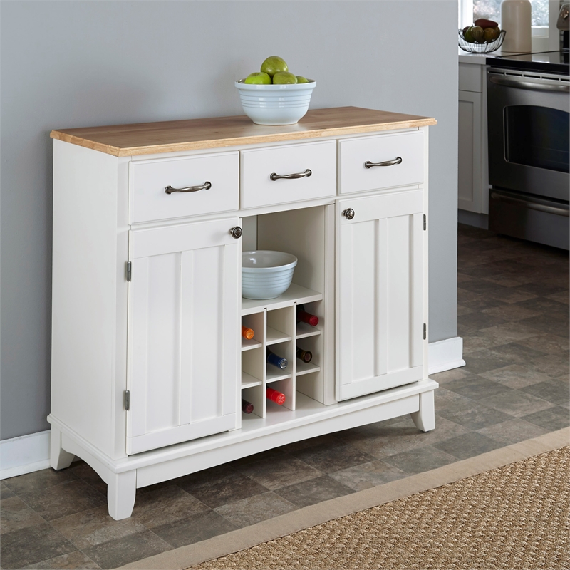 Homestyles Buffet of Buffets Wood Buffet in Off White