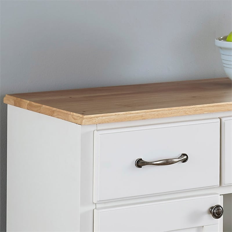 Homestyles Buffet of Buffets Wood Buffet in Off White