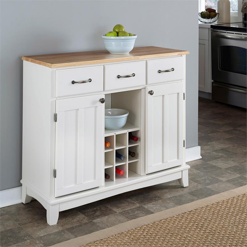 Homestyles Buffet of Buffets Wood Buffet in Off White