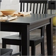 Homestyles Arts & Crafts Wood Dining Table in Black