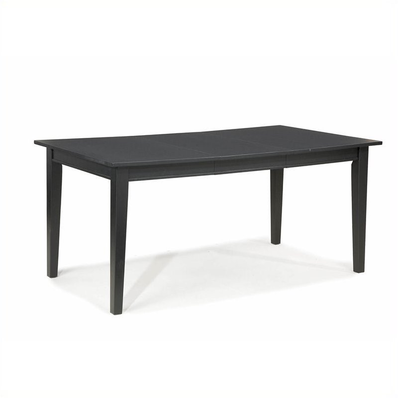 Homestyles Arts & Crafts Wood Dining Table in Black