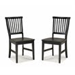 Homestyles Arts & Crafts Wood Dining Chair in Ebony (Set of 2)