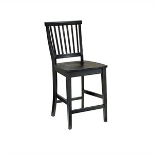 Homestyles Arts & Crafts Wood Counter Stool in Black
