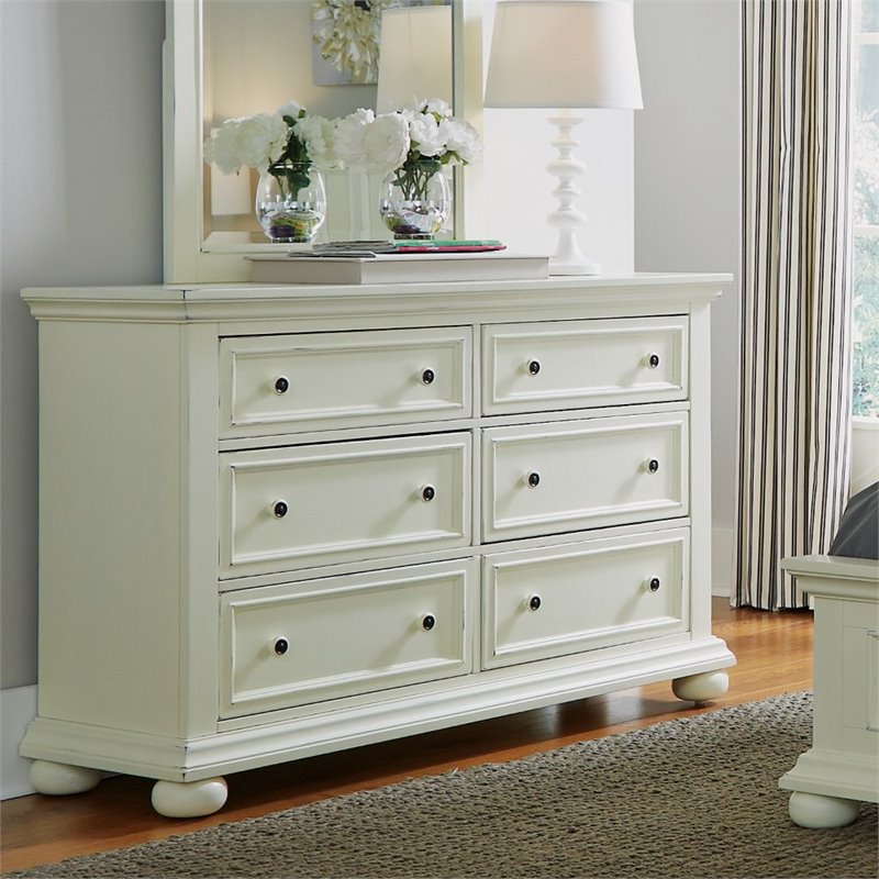 Dover White Bedroom Dresser - 5427-43