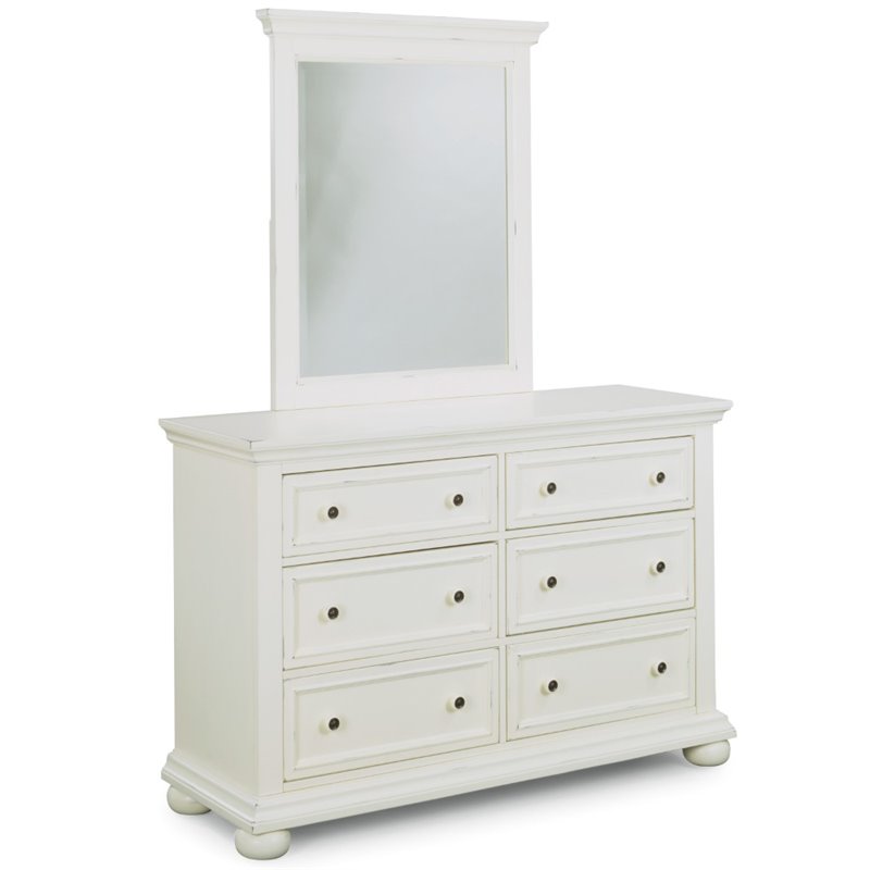 Dover White Dresser And Mirror For Sale Online