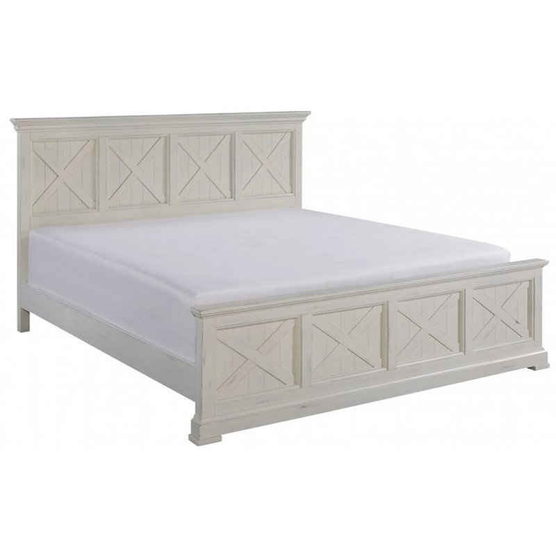 Homestyles Seaside Lodge Off White King Bed