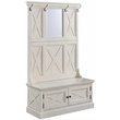 Homestyles Seaside Lodge Wood Hall Tree in Off White