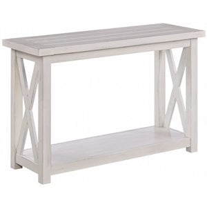 Homestyles Seaside Lodge Wood Console Table in Off White