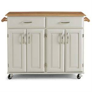 homestyles dolly madison wood kitchen cart in off white