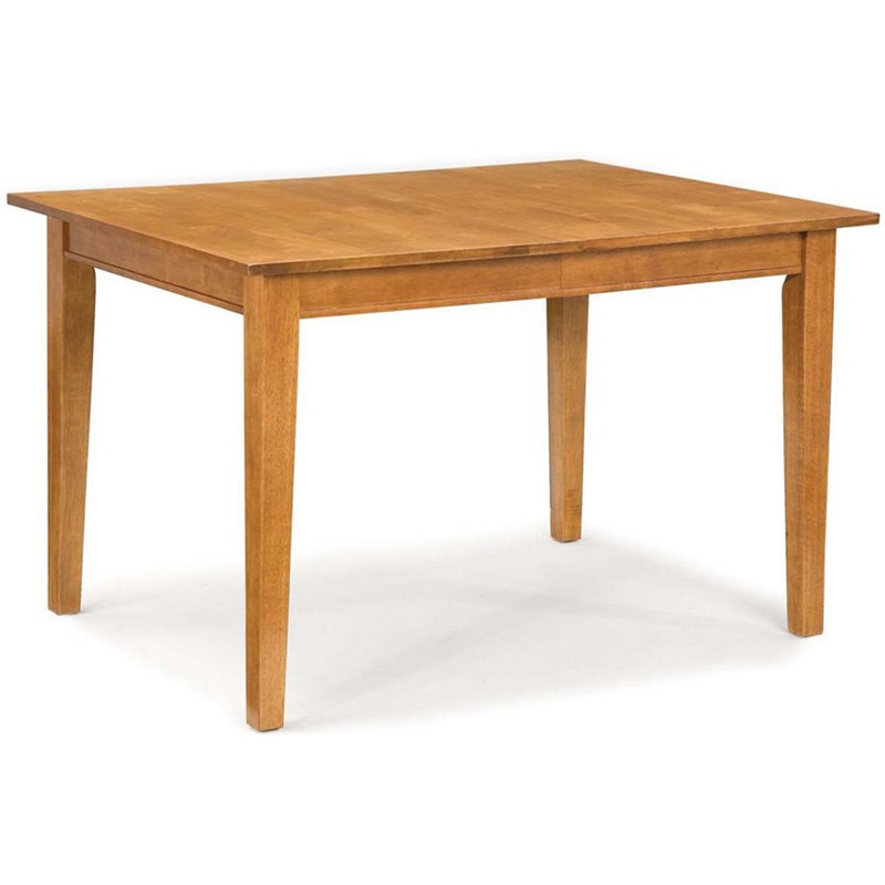 Homestyles Arts & Crafts Wood Dining Table in Brown