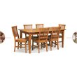 Homestyles Arts & Crafts Wood Dining Table in Brown