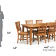 Homestyles Arts & Crafts Wood Dining Table in Brown