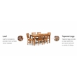 Homestyles Arts & Crafts Wood Dining Table in Brown