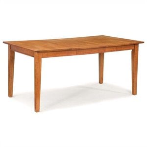 Homestyles Arts & Crafts Wood Dining Table in Brown