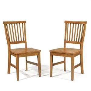 Homestyles Arts & Crafts Dining Chair in Cottage Oak Finish (Set of 2)