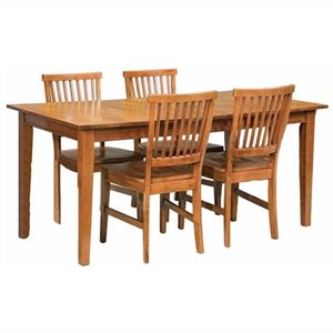 home styles arts and crafts dining set in cottage oak