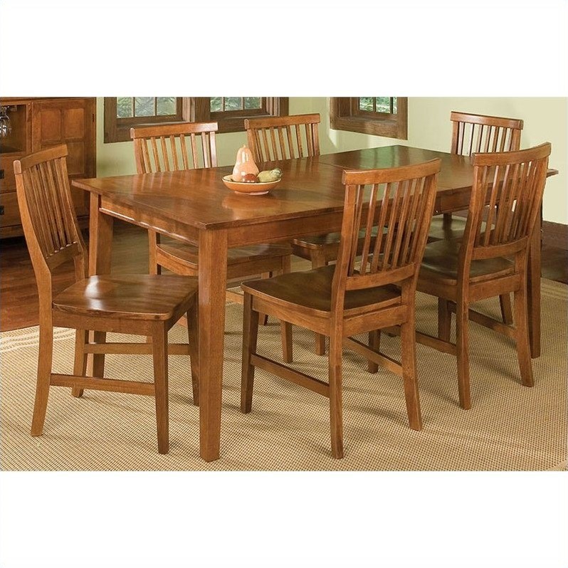 Arts & Crafts Brown 7 Piece Dining Set Cymax Business
