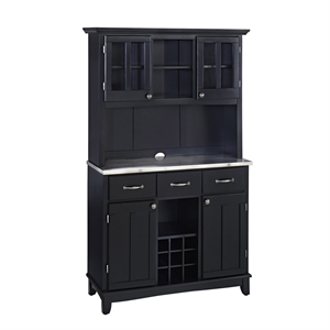 homestyles buffet of buffets wood buffet with hutch in black