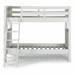 Homestyles Naples Wood Twin Over Twin Bunk Bed in Off White