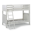 Homestyles Naples Wood Twin Over Twin Bunk Bed in Off White