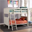 Homestyles Naples Wood Twin Over Twin Bunk Bed in Off White