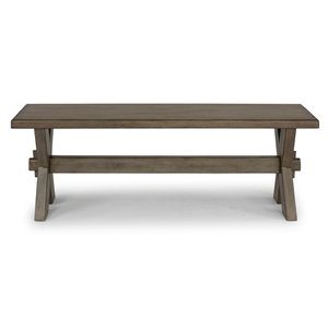homestyles mountain lodge wood dining bench in gray