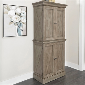 homestyles mountain lodge grey pantry cabinet