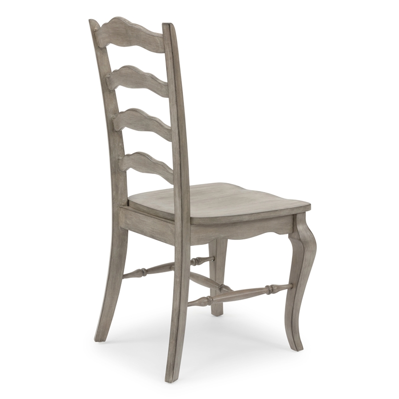 Homestyles Mountain Lodge Wood Dining Chair Pair in Gray