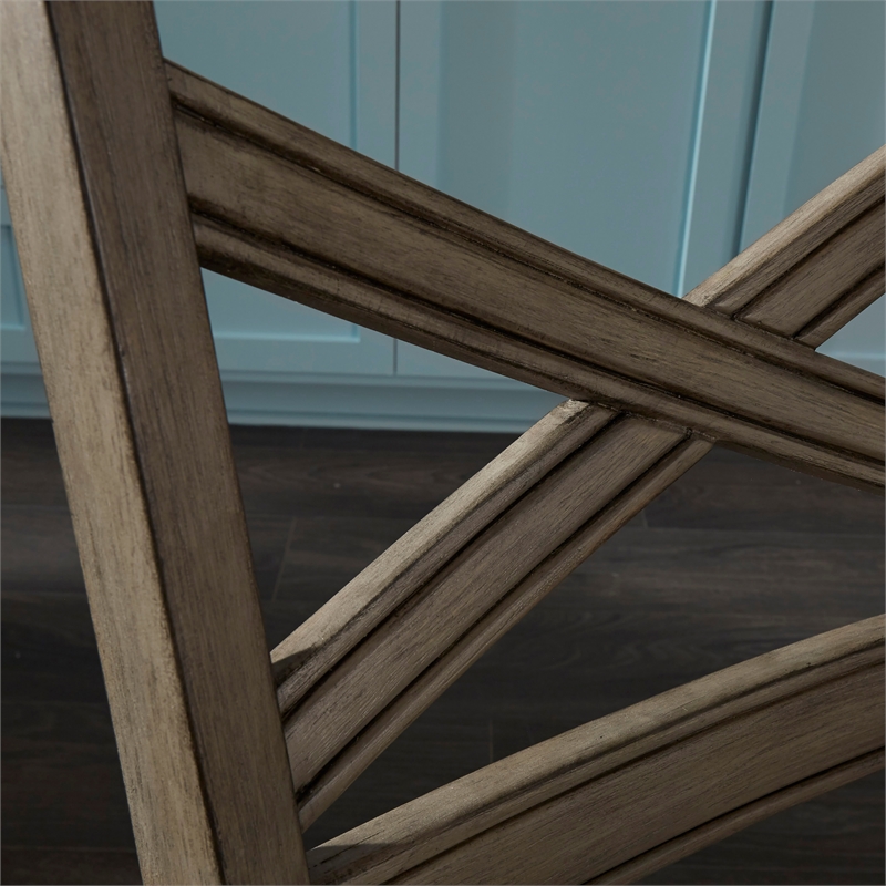 Homestyles Mountain Lodge Wood Dining Chair Pair in Gray