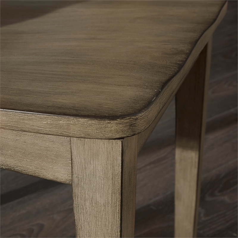 Homestyles Mountain Lodge Wood Dining Chair Pair in Gray