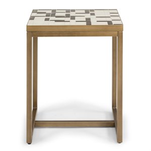 Homestyles Geometric Metal End Table