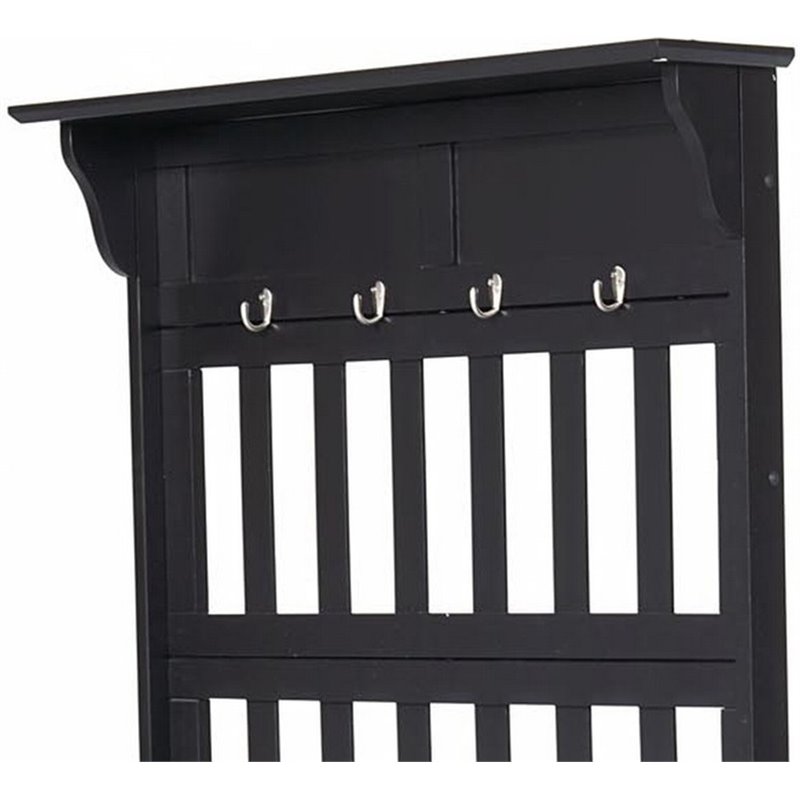 Homestyles General Line Hardwood Hall Tree with LiftUp Storage Seat in