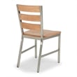 Homestyles Sheffield Wood Dining Chair Pair in Brown