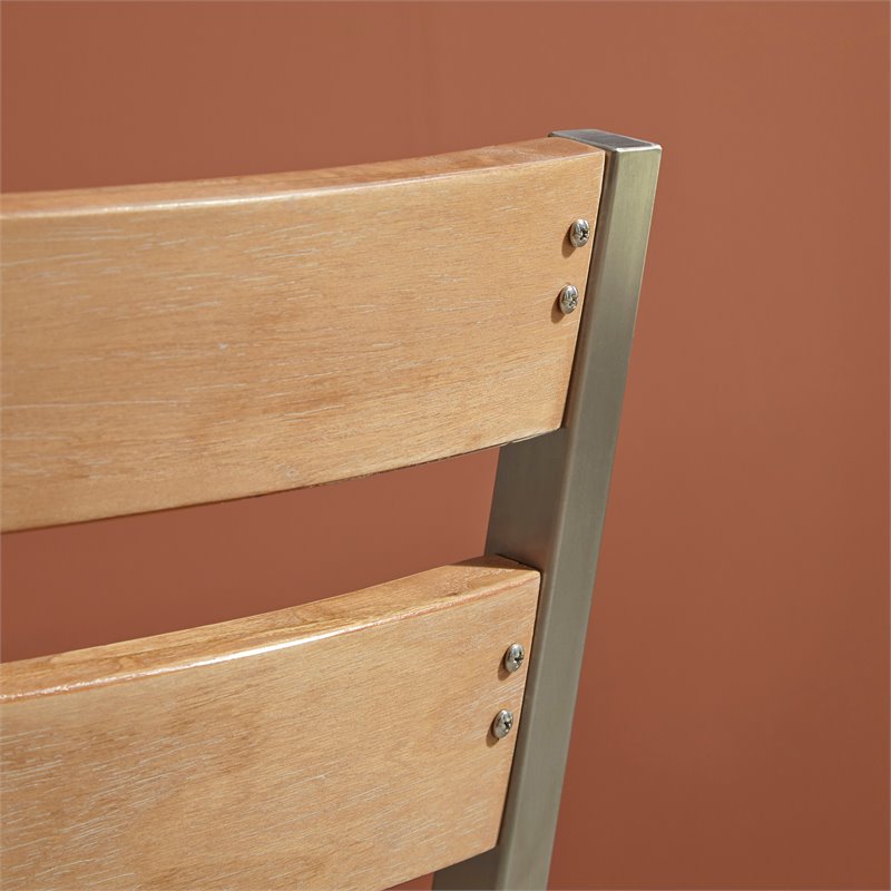 Homestyles Sheffield Wood Dining Chair Pair in Brown