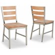Homestyles Sheffield Wood Dining Chair Pair in Brown