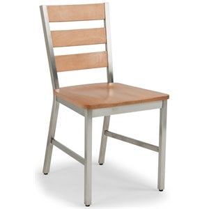 Homestyles Sheffield Wood Dining Chair Pair in Brown