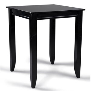 Linear Black Wood High Dining Table