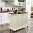 Homestyles Seaside Lodge Wood Kitchen Cart in Off White