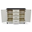 Homestyles Seaside Lodge Wood Kitchen Cart in Off White