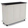 Homestyles Seaside Lodge Wood Kitchen Cart in Off White