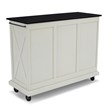 Homestyles Seaside Lodge Wood Kitchen Cart in Off White